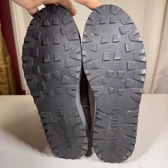 Lands End Womens Brown Casual Suede 394102 Mid Calf Winter Boots Size 8 B - Picture 7 of 9